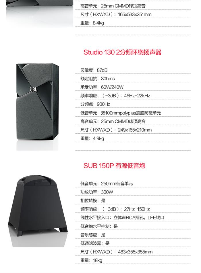 JBL STUDIO 180套装(图9)